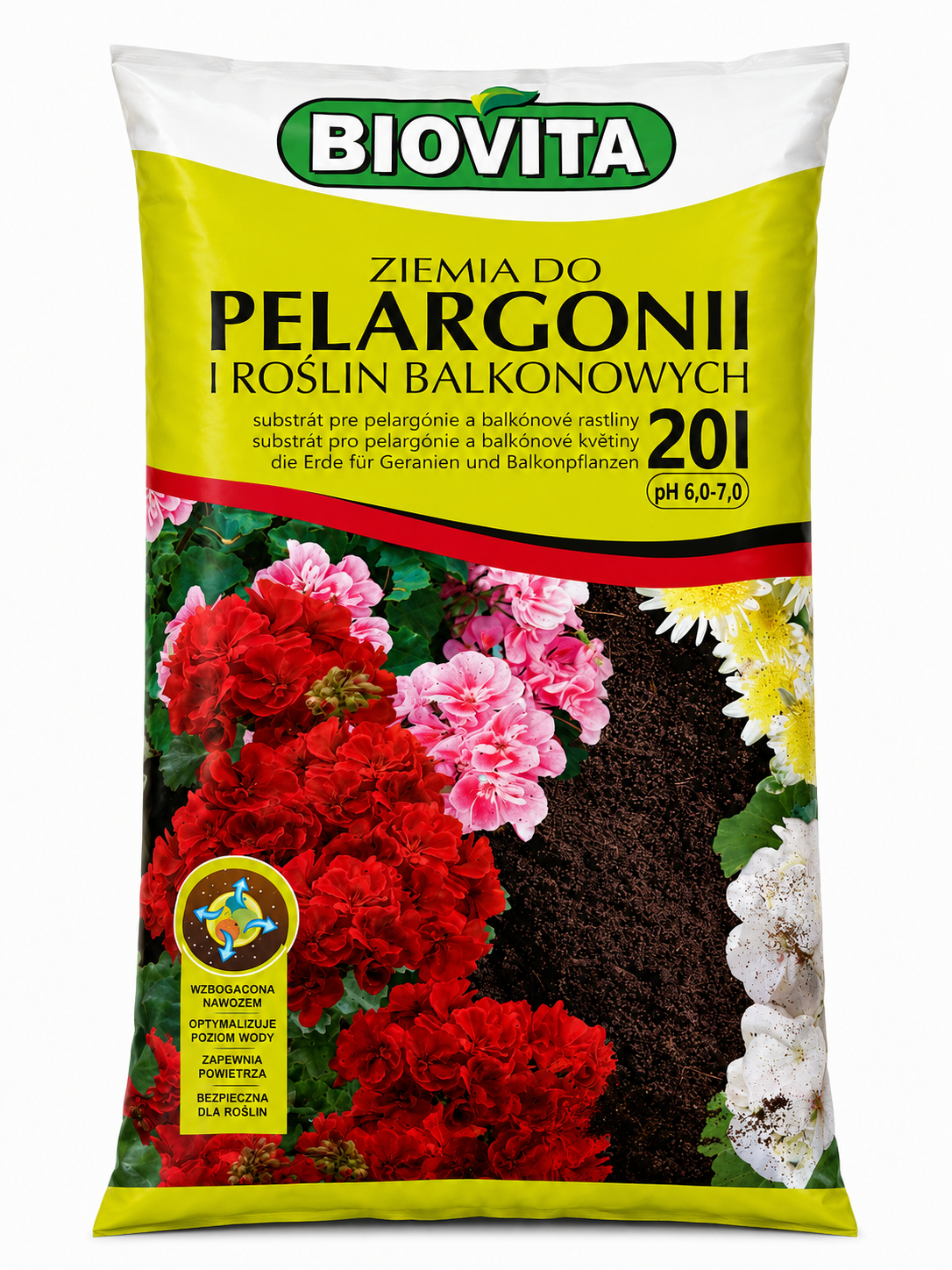 Substrát Biovita pre pelargónie 20 l