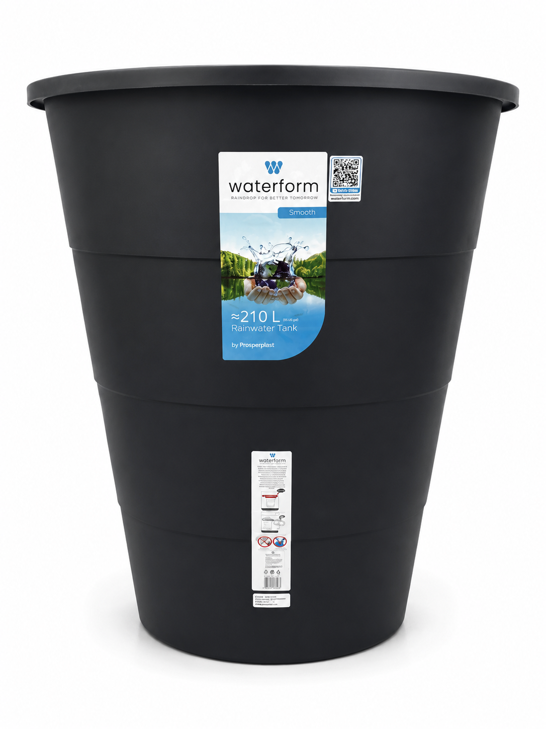 Nádrž na dažďovú vodu Waterform 210 l – čierna