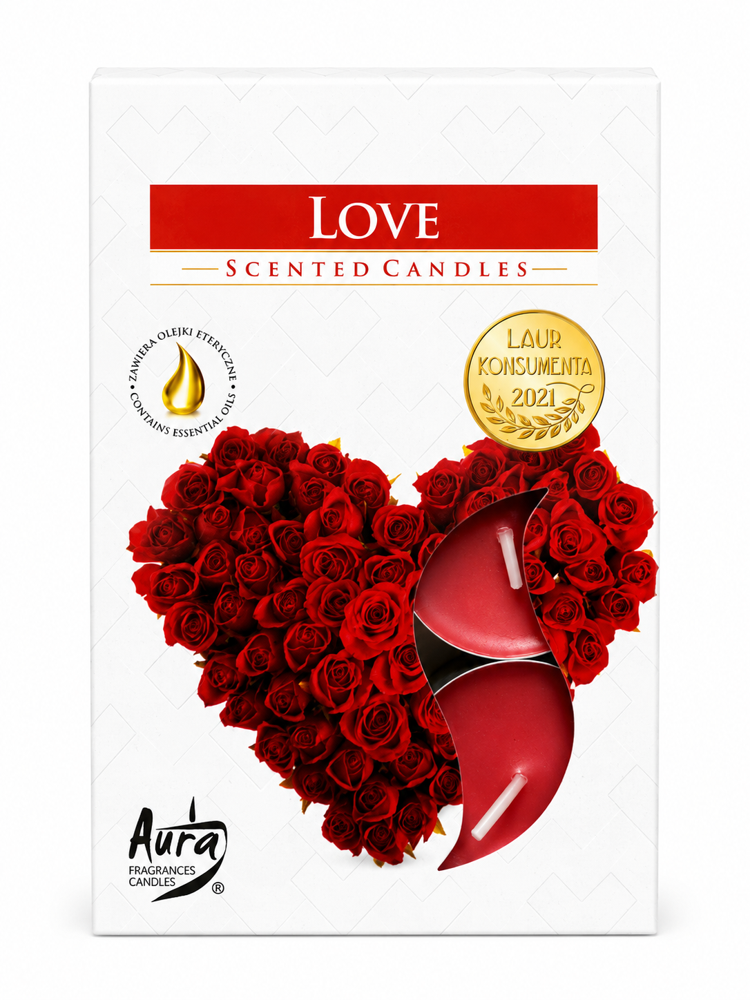 Vonné sviečky Aura Love