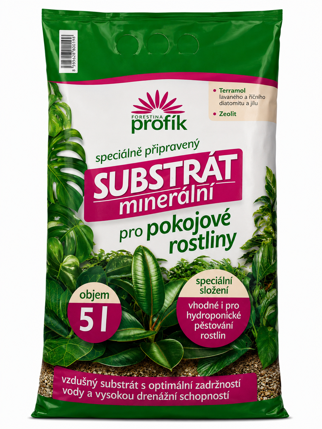 Minerálny substrát Profík pre izbové rastliny 5 l