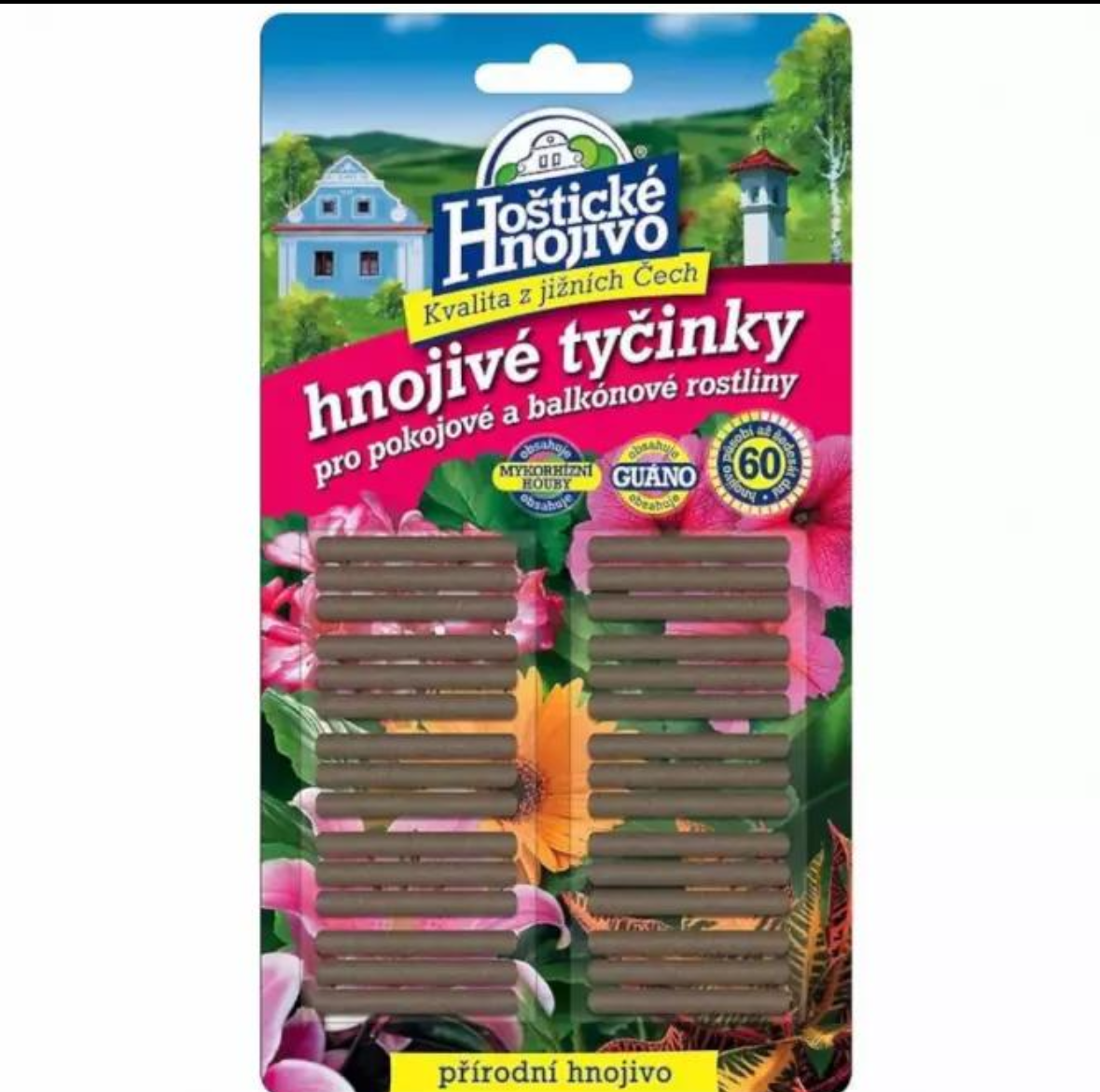 Hoštické hnojivé tyčinky pre izbové a balkónové rastliny