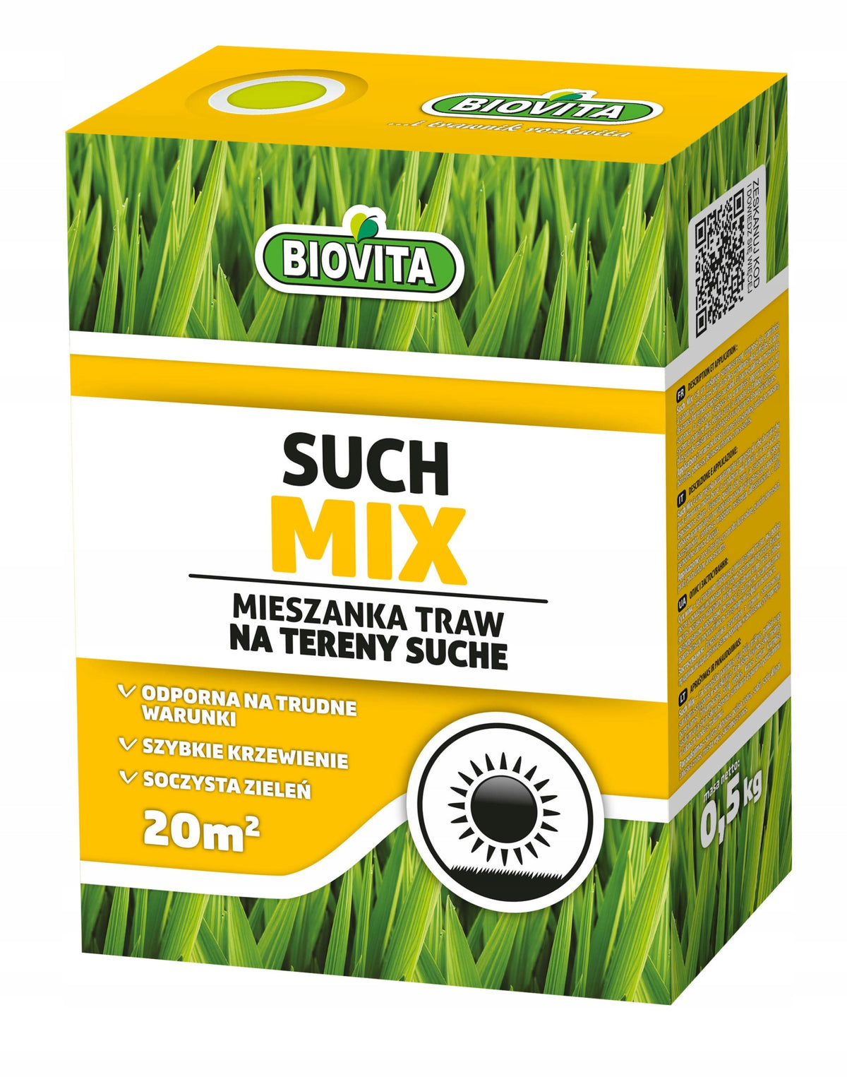 Trávna zmes Biovita SuchMix 0,5 kg na 20 m²