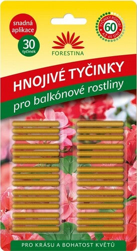 Hnojivé tyčinky Forestina pre balkónové rastliny