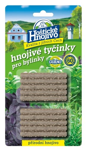 Hoštické hnojivé tyčinky pre bylinky