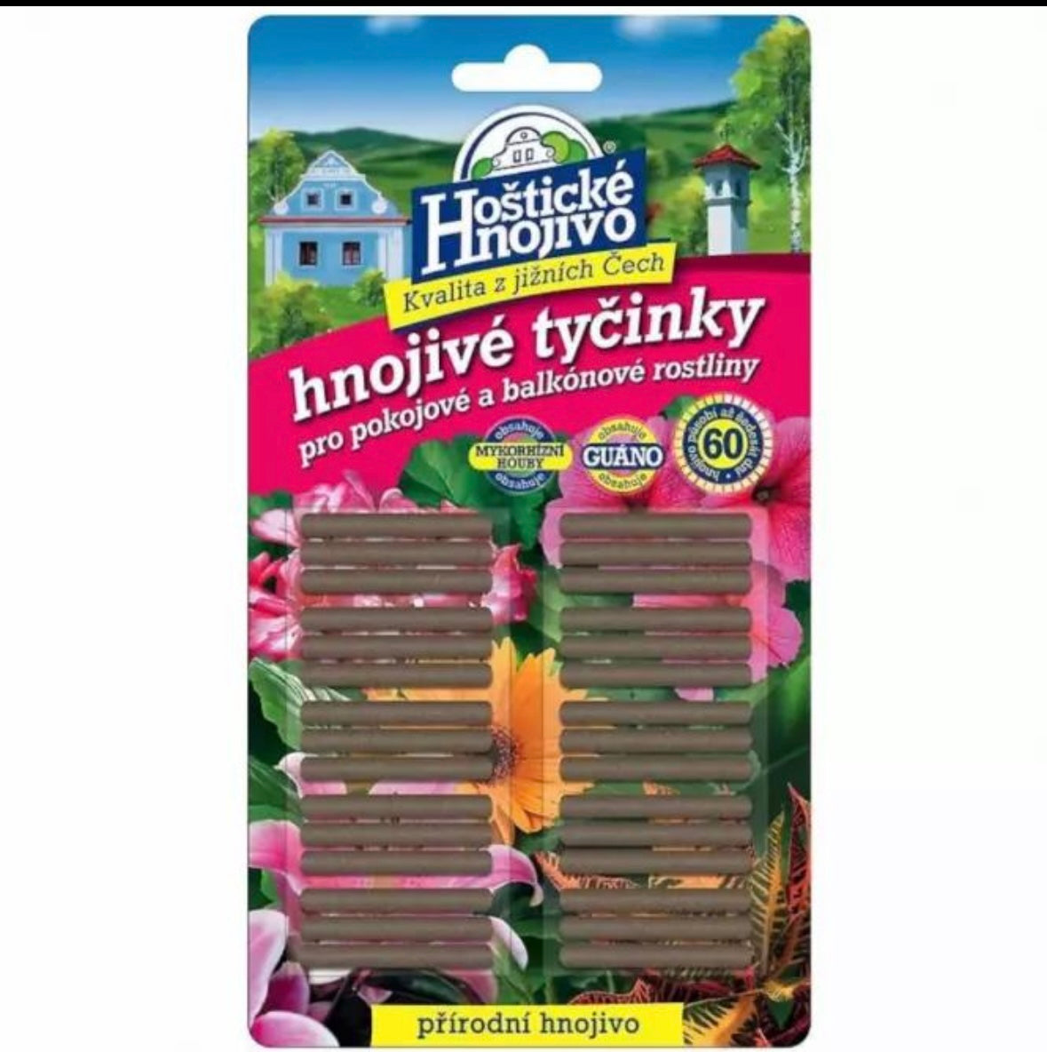 Hoštické hnojivé tyčinky pre izbové a balkónové rastliny