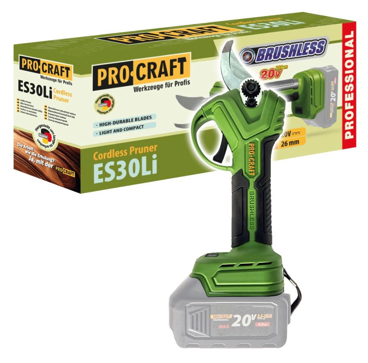 Aku záhradné nožnice Procraft ES30Li