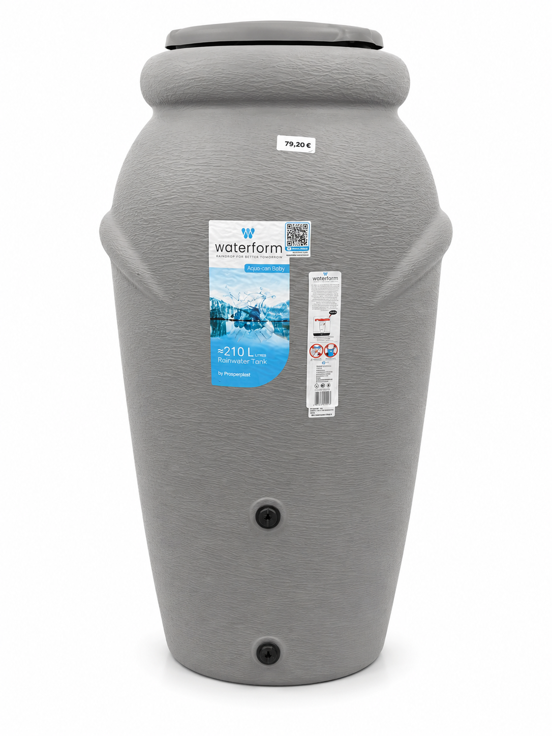 Nádrž na dažďovú vodu Waterform – sivá amfora