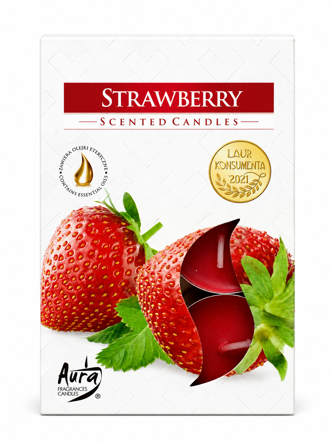 Vonné sviečky Aura Strawberry