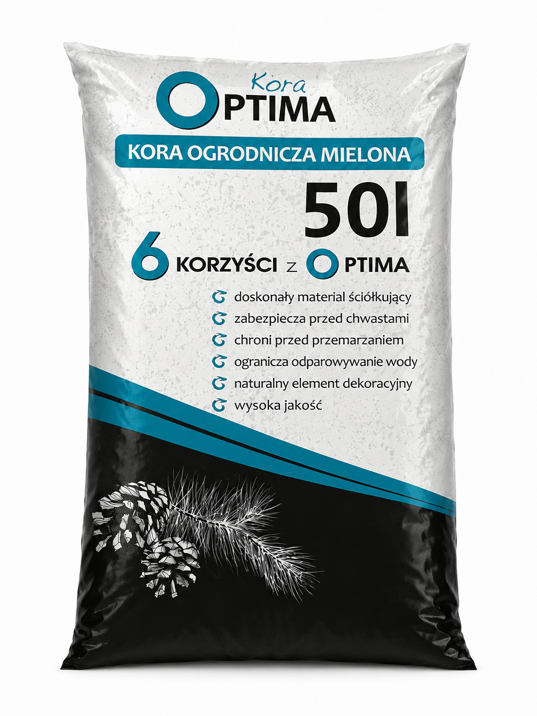 Mulčovacia kôra Optima jemne drvená 50 l
