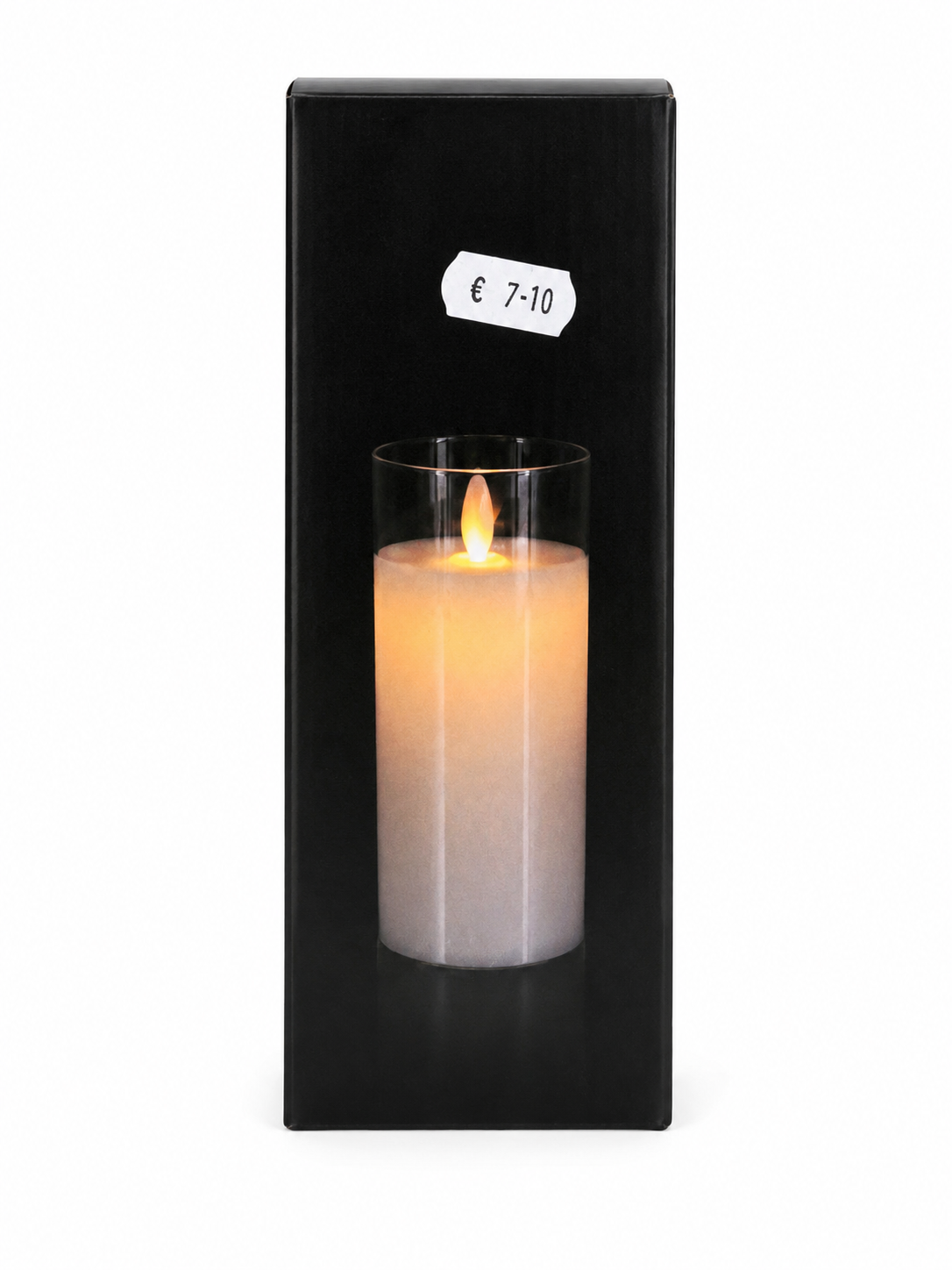 Čierny nástenný lampáš s LED sviečkami